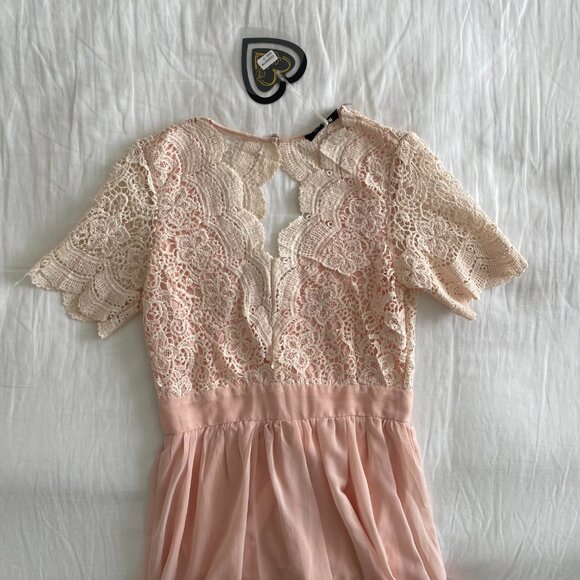 Club L Maxi Dress With Crochet Lace Detail (sz 12) - Picture 3 of 7